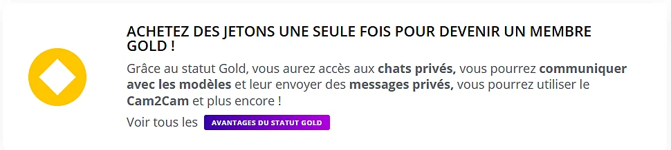 Membre Gold Royal Cams